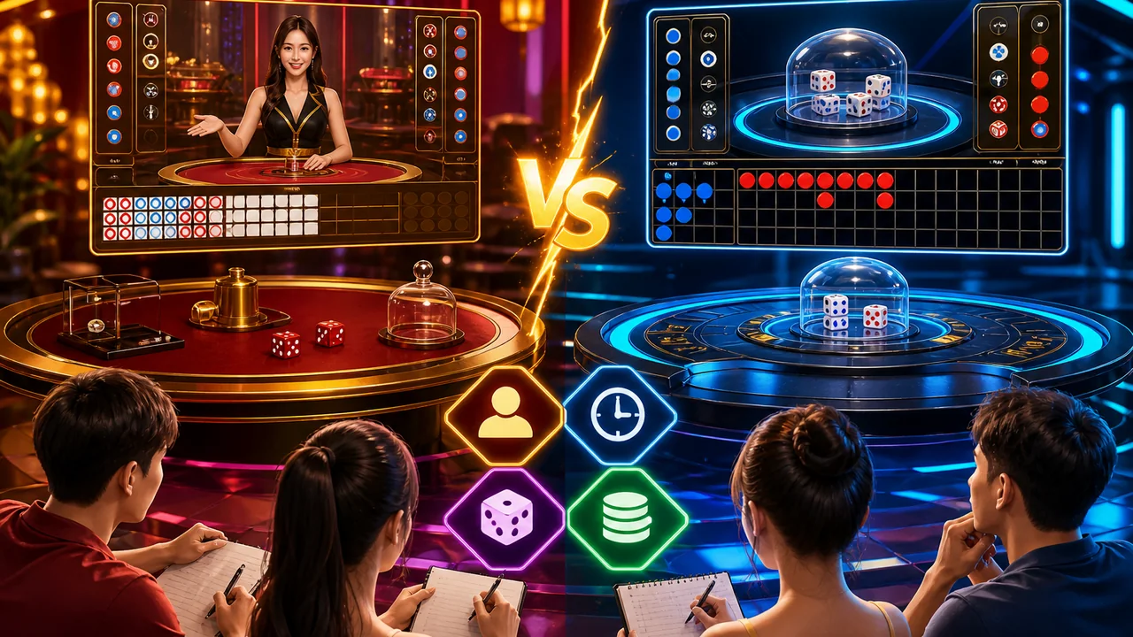 Chọn nhịp chơi phù hợp: Kuwin bàn trực tiếp và bàn tự động khác nhau thế nào?